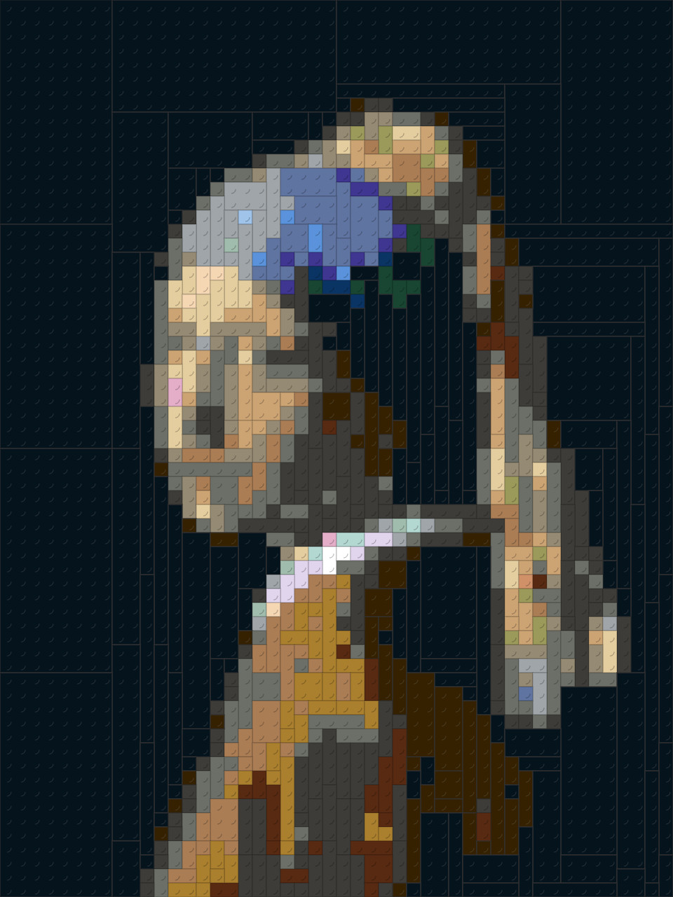 Girl With A Pearl Earring In Bricks