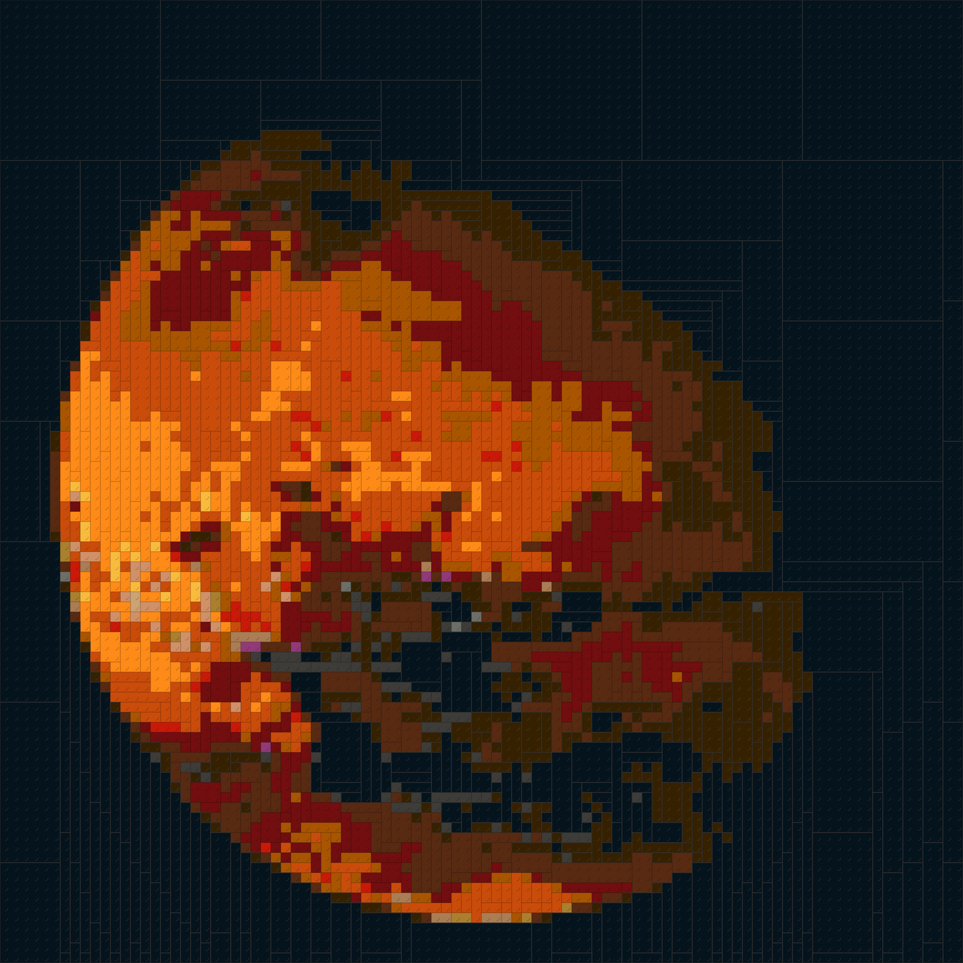 Mars In Vibrant Mosaic